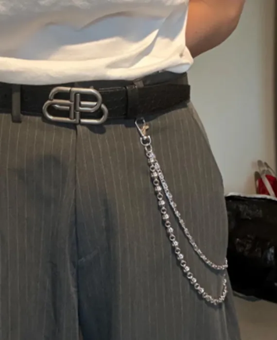 Silver double pocket chain for men manufacturing in China