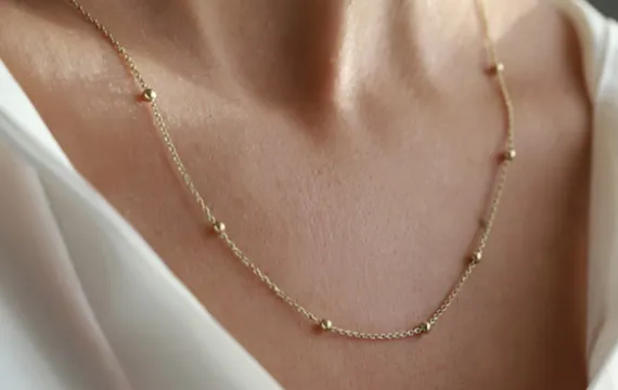 Bead chain necklace for private label
