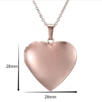 Bespoke Stainless Steel Rose Gold Heart Necklace with Photo Manufactures Size ChartBespoke Stainless Steel Flat Cross Chain Heart Necklace with Photo Manufactures Size Chart