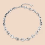 Bulk order stainless steel logo chain necklace manufacturing