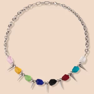 Colorful irregular bead chain leading manufacturing