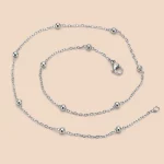 Custom 316 stainless steel spacer bead chain necklace direct supplier