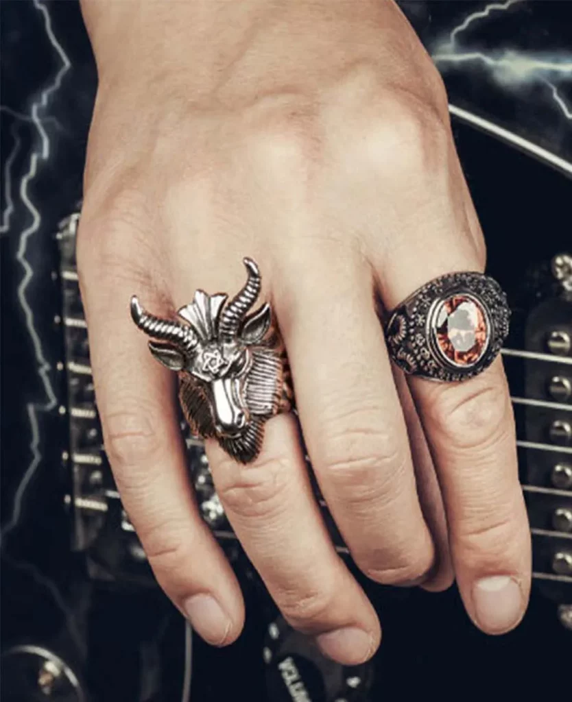 Custom Men's Beast-Headed Stainless Steel Ring