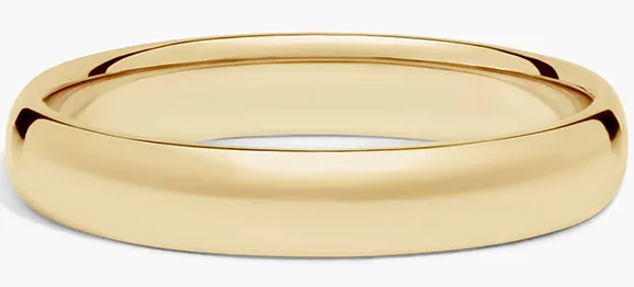 Custom Stainless Steel Ring Electroplating Colors-14K Gold