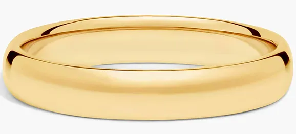 Custom Stainless Steel Ring Electroplating Colors-18K Gold