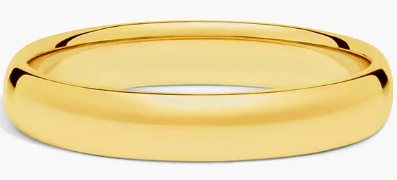 Custom Stainless Steel Ring Electroplating Colors-24K Gold