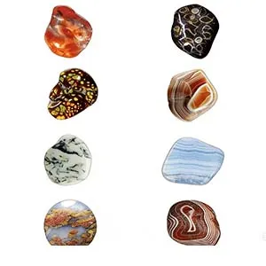 Custom Stainless Steel Ring Gemstone Types--Agate