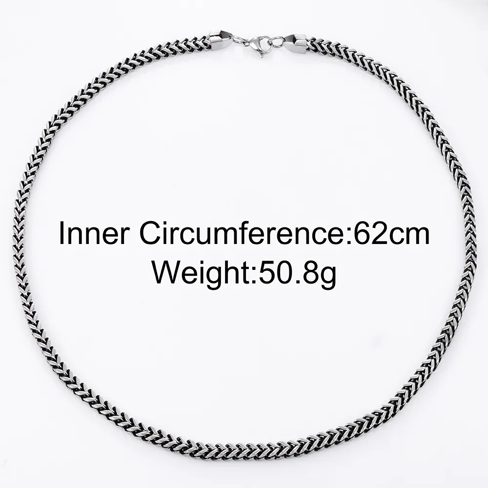 Custom length of stainless steel foxtail chain necklace best suppliers