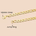 Custom stainless steel figaro chain necklace accessories manufacturing