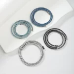 Custom stone color for stainless steel tennis chain necklace manufacturing