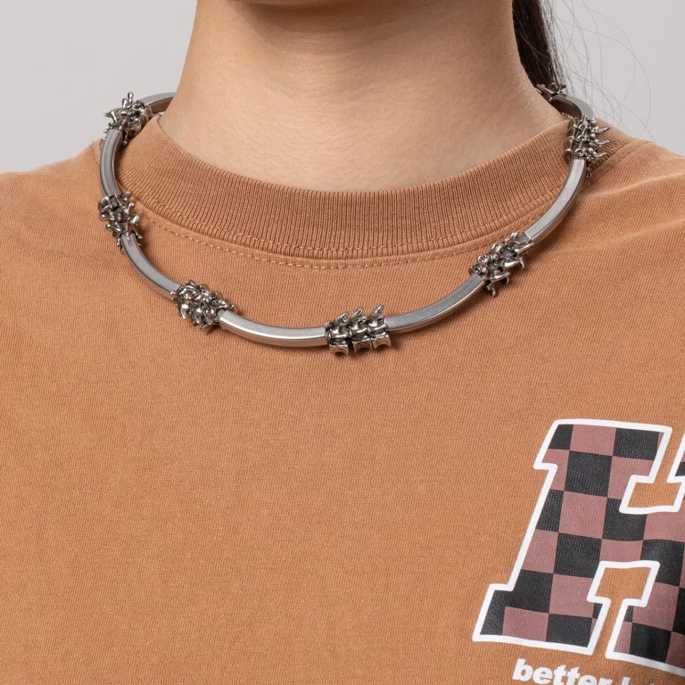 Custom vertebrae stainless steel chain necklace for women