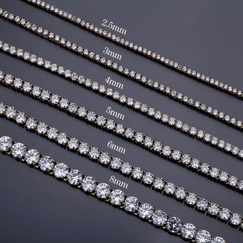 Custom width of stainless steel tennis chain necklace manufacturer