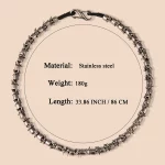 Customizable size of barrel and vertebrae chain necklace factory