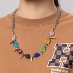 OEM ODM irregular colorful beaded necklace for women