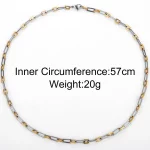 OEM ODM size of stainless steel paperclip chain necklace manufacturer