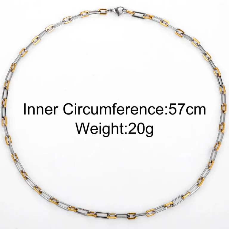 OEM ODM size of stainless steel paperclip chain necklace manufacturer