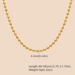 OEM ODM stainless steel bead chain necklace fashion jewelry manufacturing