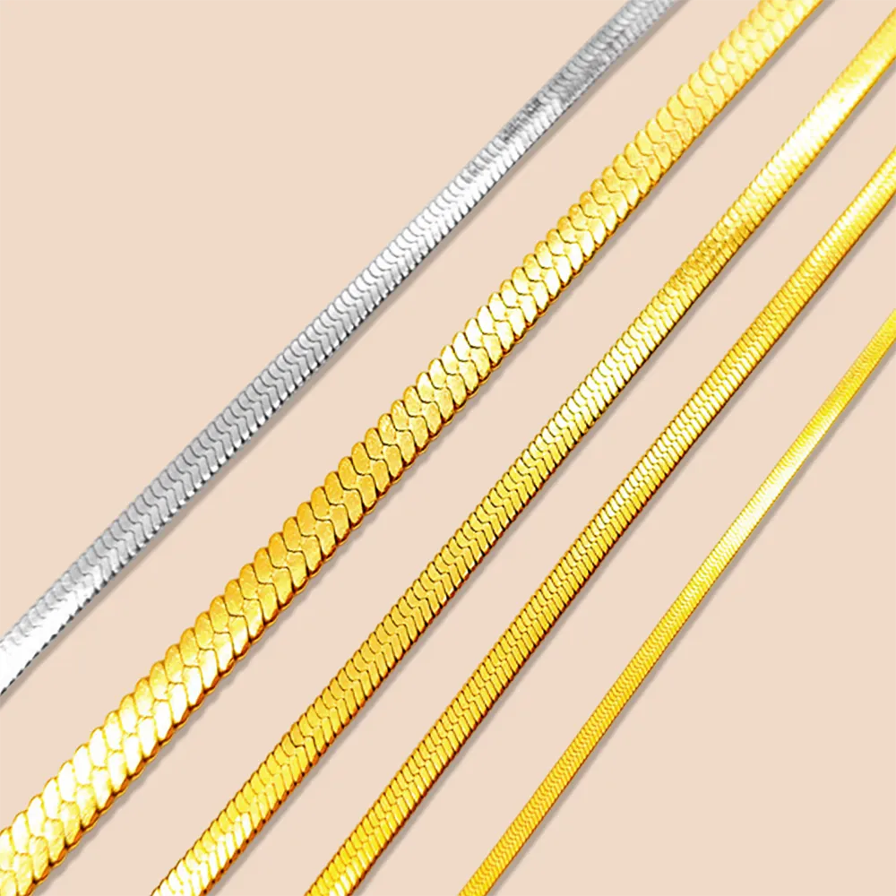 OEM ODM stainless steel flat snake chain necklace manufacturing