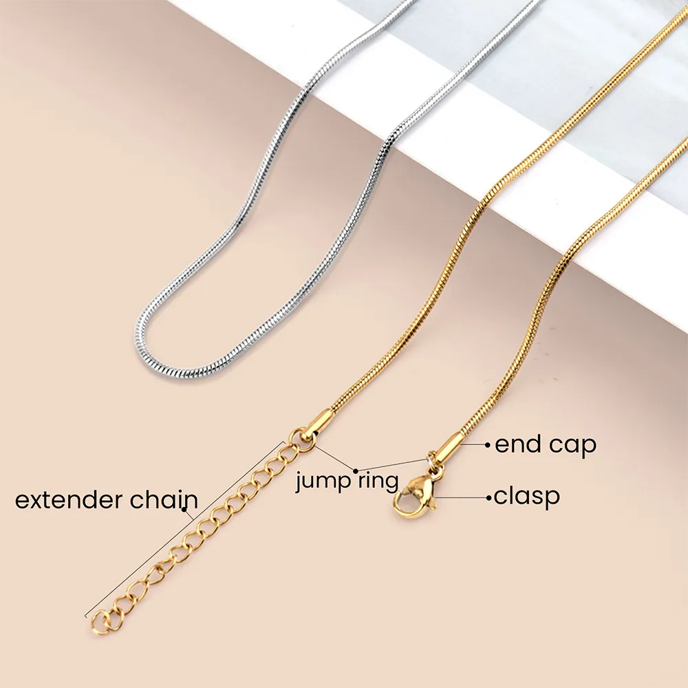 OEM ODM stainless steel round snake chain necklace manufacturer