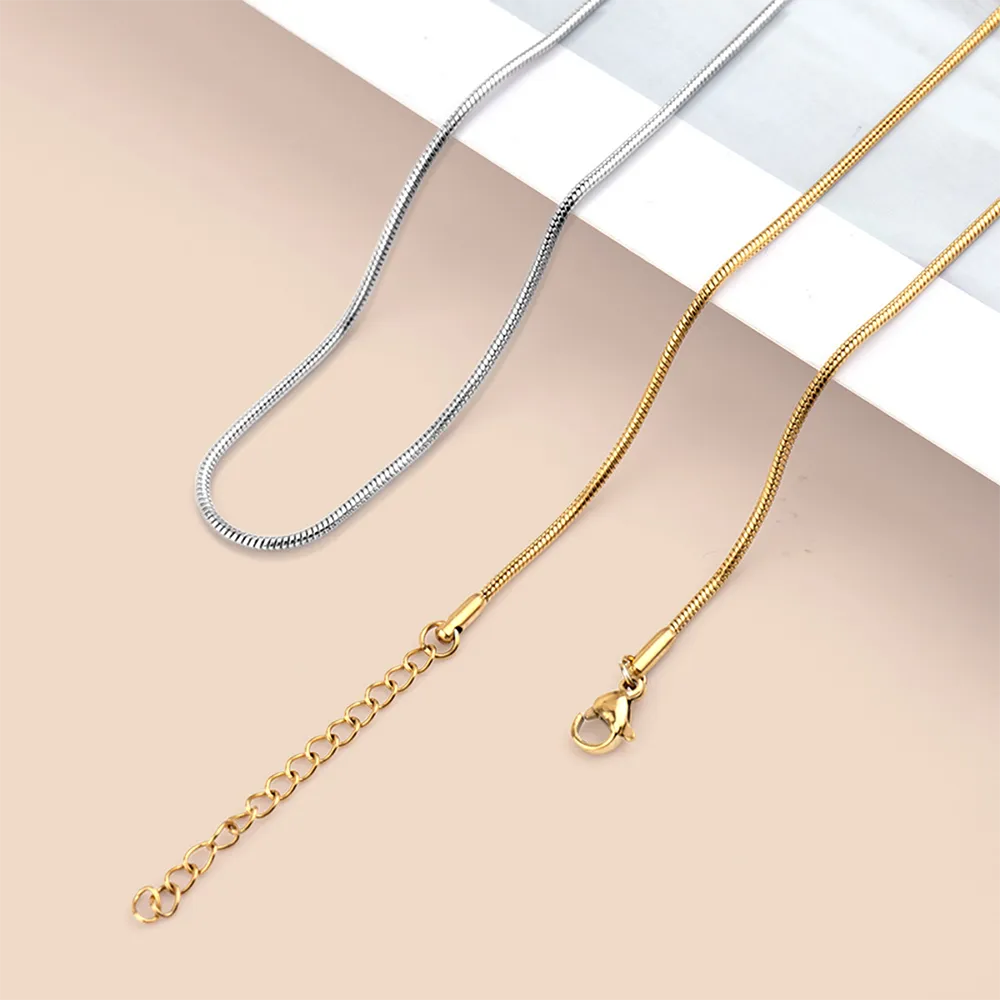 OEM ODM stainless steel round snake chain necklace manufacturer