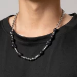 OEM ODM stainless steel skull bead chain necklace for men