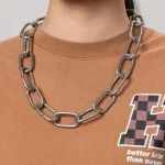 Oval link stainless steel chain necklace for women manufacturing