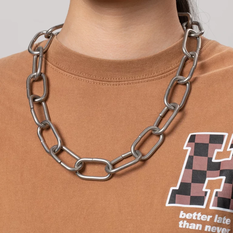 Oval link stainless steel chain necklace for women manufacturing