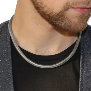 Personalized stainless steel square snake chain necklace for men supplier