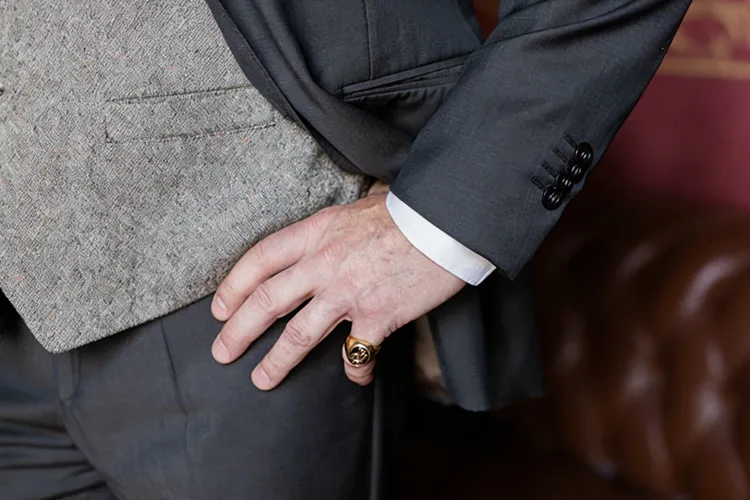 Pinkie finger for men wear a ring symbolizes Wealth or social status identifier