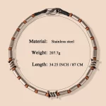 Size of cylindrical barrel and wood bead chain necklace manufacturing
