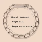 Size of oval cable chain necklace direct supplier