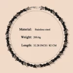 Size of stainless steel bead spacer chain necklace manufacturing