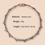 Size of stainless steel cylinder and skull spacer chain necklace manufacturing