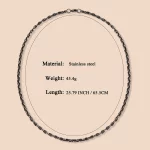 Size of stainless steel retro chain neckless source factory