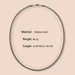 Size of stainless steel twist chain necklace OEM partner