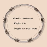 Size of vertebrae stainless steel chain necklace manufacturing