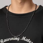 Vintage stainless steel chain necklace for men fashion jewelry manufacturer