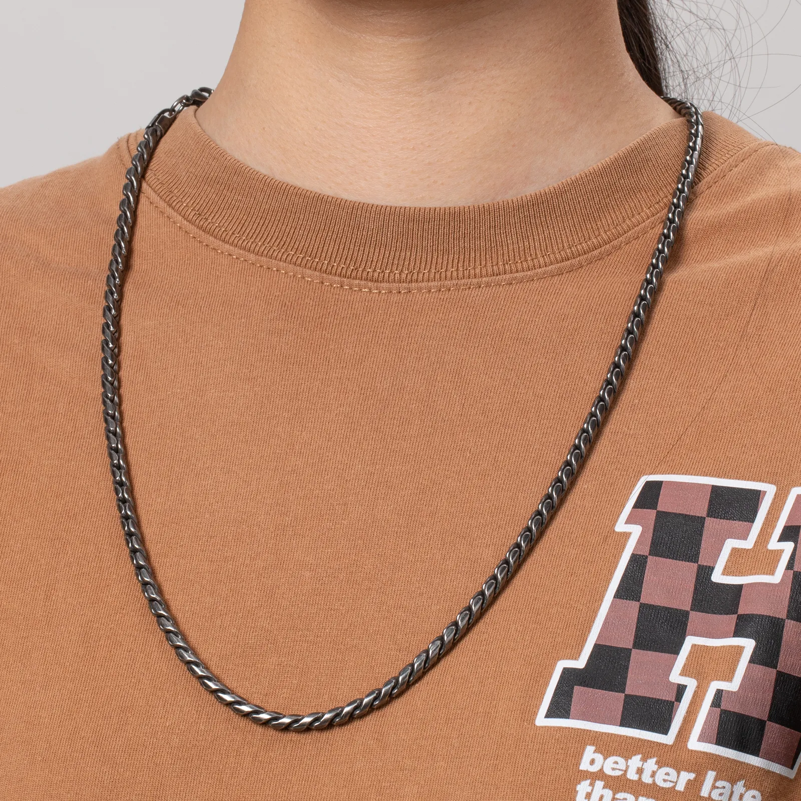 Vintage twist chain necklace jewelry plant