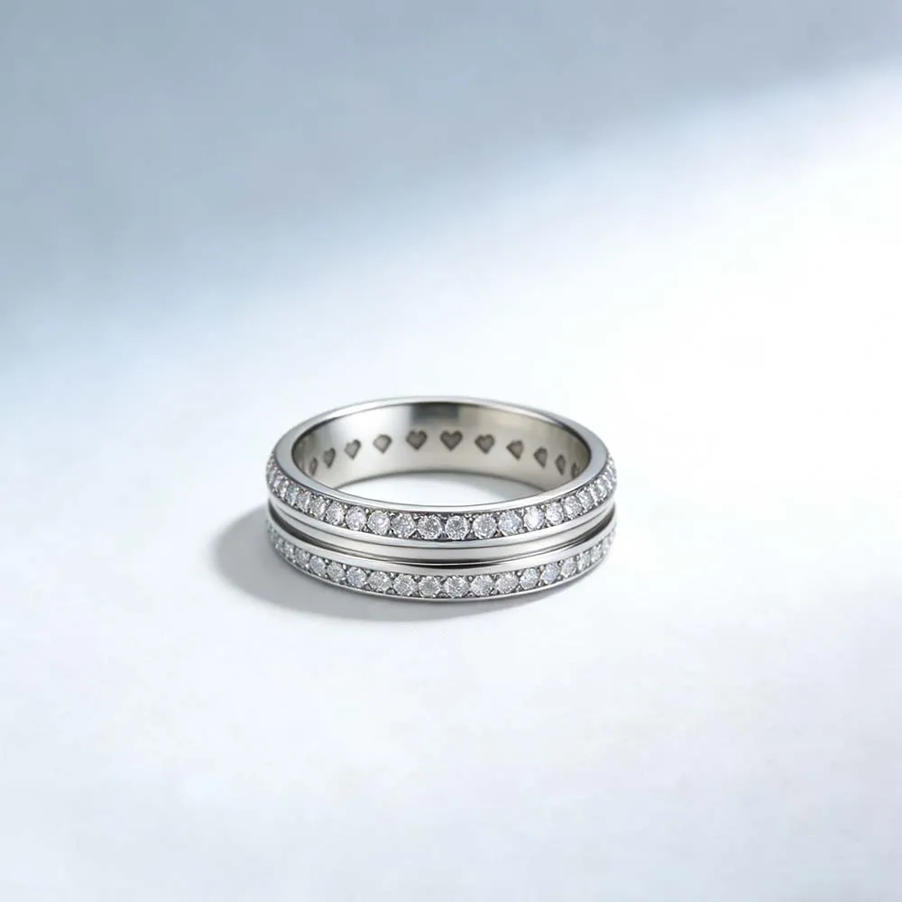 stainless steel engagement ring