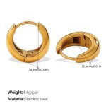 Source Factory Customize Minimalist Gold Stainless Steel Hoop Earrings for Women