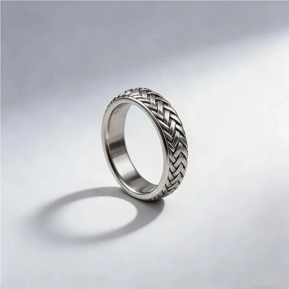 stainless steel vintage ring
