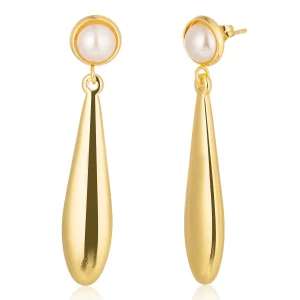 18K Gold Drop Dangle Earrings Custom Design Contract Manufacturer for Jewelry brand