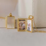 316L stainless steel openable square shell locket necklace direct factory for businesses