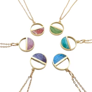 316L stainless steel resin necklace pendant with metal manufacturer