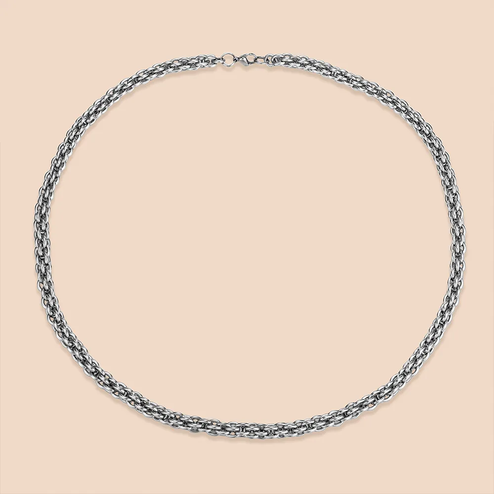 Direct source 316L stainless steel round o-chain necklace for men