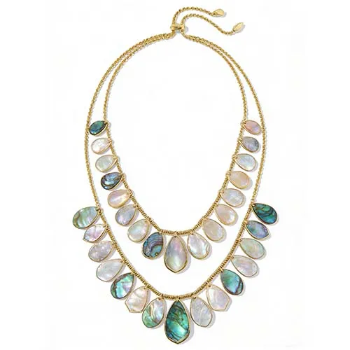 Abalone Layered Pendants with Stainless Steel