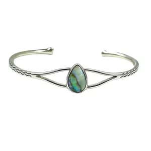 Abalone Shell Stainless Steel Cuff Bracelet