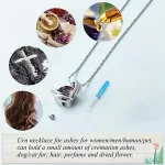 Bespoke heart urn necklace with memorial pet ashes for fashion brands