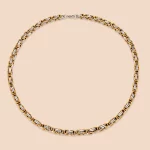 Bespoke two-tone stainless steel biker chain necklace supplier