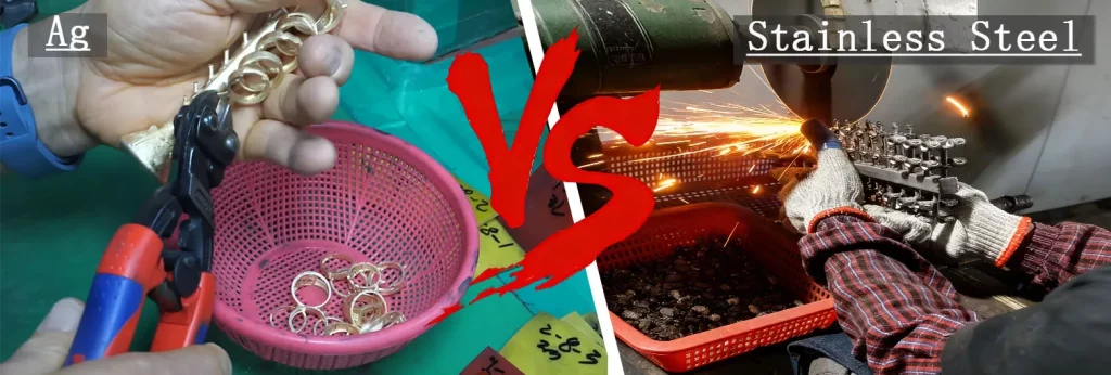 Comparison of Silver with Stainless Steel Accessories